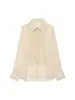 Marca Z Elegante Estilo Gola Alta Verão Atacado Estilo Europeu e Americano 32520261 Camisa Transfronteiriça 315 Nova Plissada Feminina Za