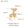 Hebilla de Clip Hebilla de Colgante Estilo Nacional Retro para Hombres y Mujeres Hebilla de Jade Simple para Bricolaje Hebilla de Piedra de Cera de Abeja Accesorios de Hebilla de Clip para Collar Chapado en Oro de 18K