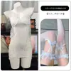 Lingerie floral com costas e nádegas à mostra, camisola transparente, bojo de tule, vestido de casa com alças franzidas A066 Lingerie Erótica