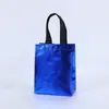 Bolsa no tejida láser con impresión de logotipo, bolsa de embalaje plegable, regalo publicitario, souvenir promocional, bolsa de mano para compras