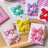 Pasador de Flequillo con Lazo de Lunares Dulces para Niña Pinza Superior Trasera Pinza para Cola de Caballo Tiara de Princesa Lindo
