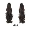Grampo de cabelo com cordão estilo europeu e americano transfronteiriço, novo, multicolorido, longo, cacheado, fofo, seda de alta temperatura, rabo de cavalo com ondulação d'água, peruca