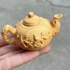 Tetera con Mango de Madera de Tuya y Boj Colgante Tallado en Madera Tetera Adorno de Mano Decoración de Madera Maciza Artefacto Cultural Auspicioso y Hermoso