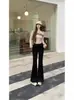 Pantalones de Yoga Acampanados Estilo Americano Transfronterizos 2026 Primavera y Otoño Nuevos, Pantalones de Chándal, Pantalones Bootcut, Pantalones de Tiro Alto hasta el Suelo para Mujer