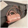 Bolso Bowling de Mano de Moda para Mujer 2025 Otoño Nuevo Simple Nicho Trendy Commuter PU Hombro Cruzado