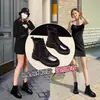 Botas Martin estilo británico para mujer, nueva colección otoño/invierno 2026, suela gruesa, modernas, versátiles, botines, botas de algodón con forro de felpa para mujer