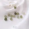 Cuentas Redondas de Jade Hetian Natural con Medio Agujero Verdes Agua Transparente Cuentas Individuales Hechas a Mano Cuentas Sueltas para Pendientes de Bricolaje Pendientes Anillo Pulsera con Cuentas