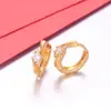 Pendientes Xuping de círculo geométrico en imitación de oro con gemas artificiales, estilo de lujo ligero europeo y americano, hechos a medida para mujeres