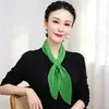 Bufanda de Seda de Color Sólido de Moda para Mujer, Cinta Larga Versátil Arrugada, Delgada y Transpirable para Primavera y Verano, Elegante Pañuelo de Cuello