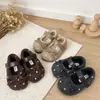 Zapatos Peludos Lisos para Niñas 2026 Otoño/Invierno Nuevos Lindos con Moño Niñas Pequeñas Niños Pequeños Estilo Versátil Mocasines