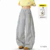 Pantalones Casuales de Cuadros de Pierna Ancha con Dijes de Estrella para Hombres y Mujeres, Estilo Ins de Moda Veraniega, Pantalones Sueltos para Pareja