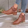 Botines Casuales Transfronterizos Europeos y Americanos Estilo Nuevo Transfronterizo 2026 Tallas Grandes Otoño Punta Redonda Botines de Tobillo Versátiles Botas Martin para Mujer Venta al por Mayor Tallas Grandes