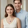 Colar Pingente Coração Infinito com Diamante Knn-320 para Mulheres, Joias Transfronteiriças Kamanqi, Corrente de Suéter de Luxo Leve de Alta Qualidade