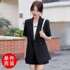 Qigumang Terno Casual Terno Feminino Moda Verão Tamanho Grande Solto Fino Profissional Manga Curta Terno Shorts Conjunto de Duas Peças