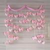 Cortina de Puerta de Armario con Lazo de Amor para Niña Cortina de Puerta de Dormitorio Cortina sin Perforaciones Cortina Media de Zapatero Cortina para el Hogar