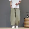 Novas calças masculinas estilo chinês, calças de verão leves de secagem rápida, estilo chinês, tamanho 8XL, calças largas e compridas soltas e curvas