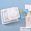 Molde de Resina de Cristal DIY Amapola Nuevo Cenizero Cuadrado Translúcido de Alto Brillo Molde de Silicona Europa