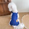 Ropa para mascotas gato perro peto de mezclilla mascota duradero transpirable mono ropa para gato perro ropa