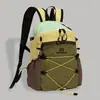 Mochila de Hombro Doble Pequeña Ligera Color Bloque Dopamina Estilo Funcional para Exteriores Unisex Casual para Senderismo Viajes Mochila Escolar Pequeña