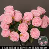 Flores de Rosa Crema de 3 Cabezas Decoración de Fondo de Boda Flores de Bordillo Materiales para Arreglos Florales Boda Estilo Europeo Flores de Seda Flores Artificiales