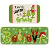 Amazon Natal Grinch Tapete de Cozinha Absorvente Conjunto de Duas Peças Tapete de Entrada Tapete Decorativo de Feriado