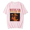 Camiseta de Verão Fina Estampada com Wicken Ultra-Clara Manga Curta Oversize Meia-Manga Masculina Estilo Solto Marca Tendência