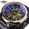 Nuevo T-Winner Moda Europea y Americana para Hombre Hueco Fresco Mecánico Resistente al Agua Automático Mecánico Reloj Provincia de Guangdong