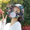 Chapéu de Sol Novo Estilo, Chapéu de Pescador, Chapéu com Máscara Integrada, Chapéu de Sol Versátil com Proteção UV para o Verão, Proteção Solar e Cobertura Facial