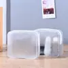 Bolsa de Maquiagem Translúcida Fosca Atacado Bolsa de Maquiagem à Prova de Poeira Coreana Bolsa Organizadora Pequena Simples Bolsa de Lavar
