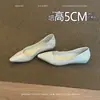 Zapatos de piel de oveja, estilo retro francés, con cuña para aumentar la altura, sin cordones para mujer, elegantes y bonitos zapatos Mary Jane para ir al trabajo