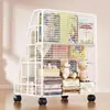 Estantería Móvil, Estante de Almacenamiento para Libros Ilustrados Infantiles, Estante de Almacenamiento Debajo de la Mesa, con Ruedas Universales de Pie, Librería Simple para el Hogar y Estudiantes