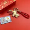 Pingente Pequeno Cavalo Chaveiro Conjunto Caixa de Presente com Pingente de Bolsa Dourada Decoração Atacado para Promoção