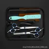 Suministro de fábrica tijeras de corte tijeras de acero inoxidable para el cabello herramientas para el cabello tijeras planas de 6 pulgadas tijeras de entresacar traje combinado