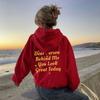 Suéter con forro polar para mujer, sudadera con capucha estampada con letras lisas y bolsillo tipo canguro, con cordón ajustable, muy vendido en el extranjero