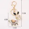 Pedra Olho de Gato Grande Jumentinho Cristal Chaveiro Pequeno Pingente Strass Metal Jumentinho Corrente de Chaveiro para Mochila Venda por Atacado