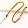 Collar colgante ajustable de cuerda redonda pequeña, cuerda tejida, ámbar de cera de abeja, cadena para suéter, joyería colgante de cuerda al por mayor