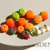 Brinquedo de Comida Simulada Fruta Uva Laranja Vegetal Resina Estereoscópica Acessórios Brincos DIY Pingente de Brincos Materiais