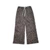 Pantalones de Leopardo Owis tan delgados, Importados de Pana Ultrafina Engrosada/Terciopelo Microacampanados con Estampado de Leopardo