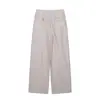 Ropa Europea y Americana para Mujer Transfronteriza Za Aliexpress Venta Caliente Conjunto de Dos Piezas de Blazer y Pantalones Plisados Mezclados