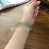 Venta al por mayor pulsera redonda de jade afgano verde agua de lago azul antiguo para mujer pulsera de jade afgano regalo suministro en vivo