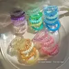 Diadema de dopamina personalizable, scrunchie de color degradado de cable de teléfono, banda para el cabello sin costuras para mujer, cuerda elástica grande para el cabello