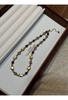 Yuanyu Maillard Mocha Golden Brown Cat Facet Tiger Eye Stone Colar Feminino Outono e Inverno Design de nicho Sense Woolen Chain