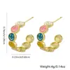 Amazon moda transfronteriza popular pendientes de gota de aceite cara sonriente creativa pendientes de temperamento simples y lindos para mujer distribución al por mayor