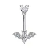 Anillo de Ombligo Nuevo de Telaraña Oscura Incrustado con Circonita Transfronterizo Uña de Ombligo de Halloween Anillo de Ombligo de Moda Personalizado Anillo de Ombligo Europeo y Americano