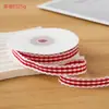 Fita de Renda Xadrez Colorida para Doces de 1cm Fita Ondulada para Orelha Macaron Colorido Headdress DIY Presilha Laço