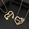 Comércio Exterior Personalizado Colar de Aço Inoxidável DIY Letra Nome Coração Pingente Moda Corrente de Suéter Personalizada Joias de Aço Titânio