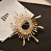 Broche Estilo Barroco Retro Moda Anillo Estilo Literario Broche de Pedrería Accesorios para Abrigo