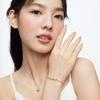 Pulseira de Prata de Lei S999 com Zircônia Laço Luxo Acessível Doce Feminina Trevo de Quatro Folhas Coração Pulseira Joias Atacado