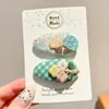 Presilha infantil para franja lateral, presilha de jacaré colorida com bolinhas para meninas, grampo para arrumar cabelos soltos na parte de trás da cabeça