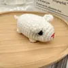 Llavero de lana hecho a mano con ganchillo, oso cachorro creativo, adornos para bolso, accesorios de ganchillo, colgante pequeño de punto DIY